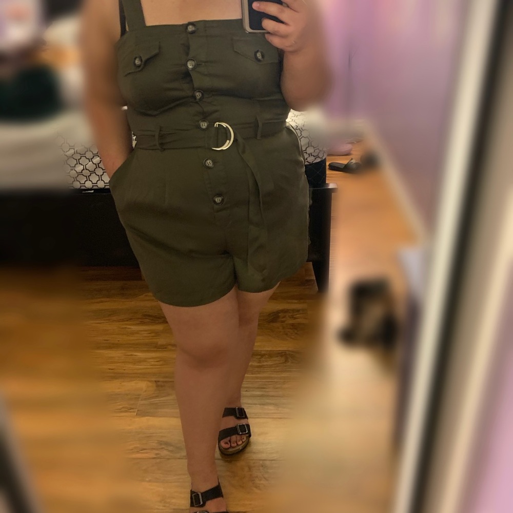 Charlotte Russe green romper